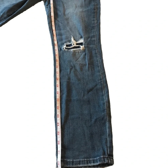 Judy Blue High Rise Denim Patch Boyfriend Jeans Medium Wash Women’s sz 3| 26 - Picture 11 of 16